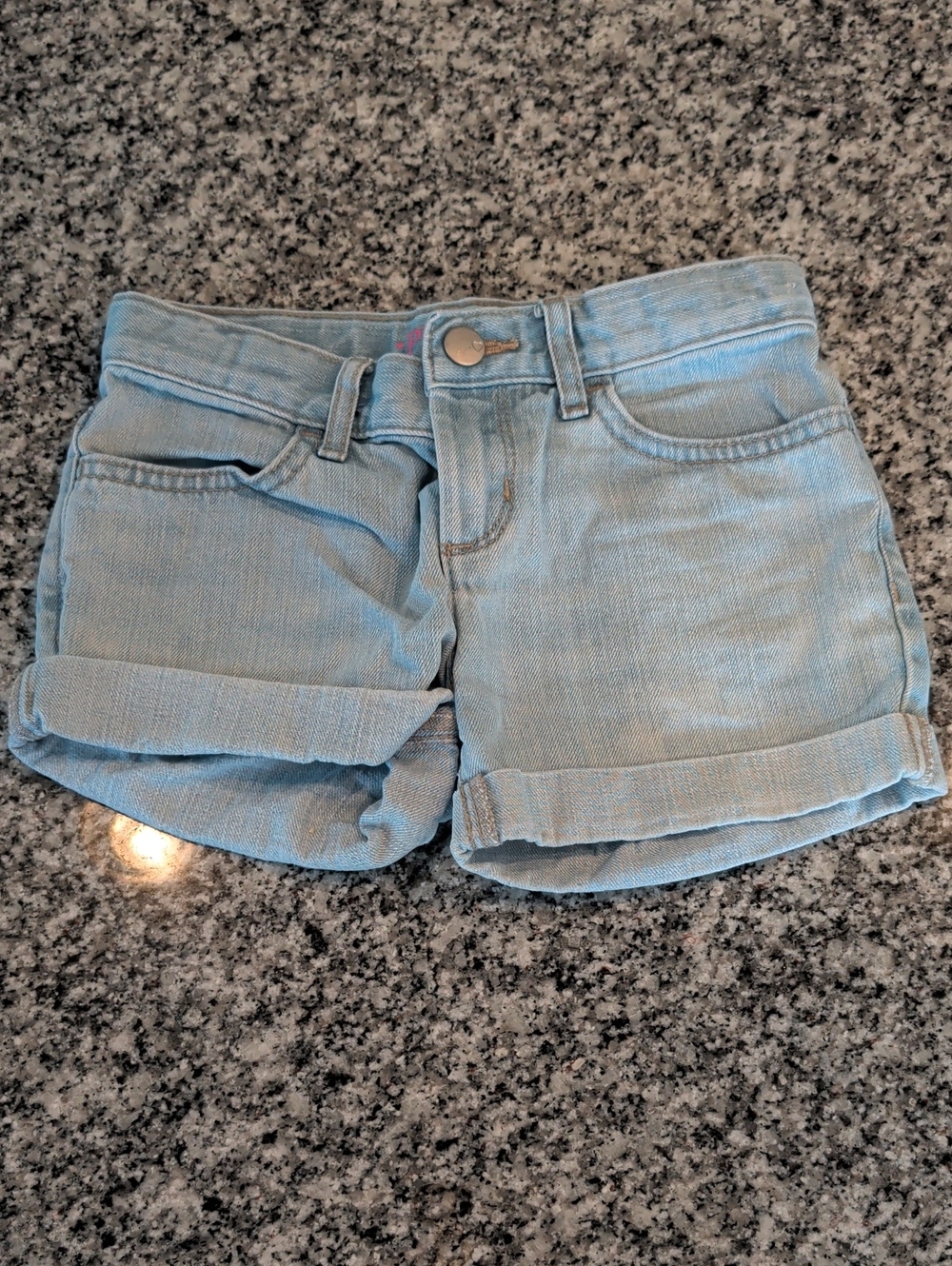 Place Light Blue Rolled Cuff Denim Shorts